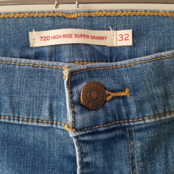 LEVIS 720 High Rise Super Skinny Denim Jeans - Picture 9 of 16